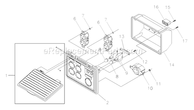 Page B Diagram and Parts List for 030214-0  Briggs and Stratton Generator